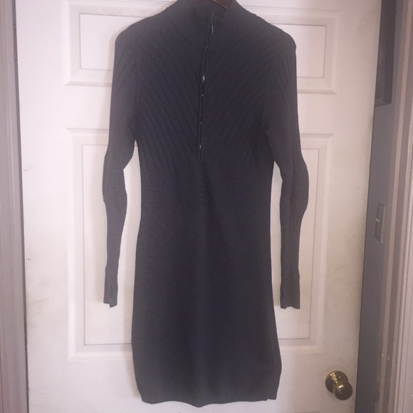 𝅺Athleta gray half-zip sweater dress size medium m - Picture 1 of 5